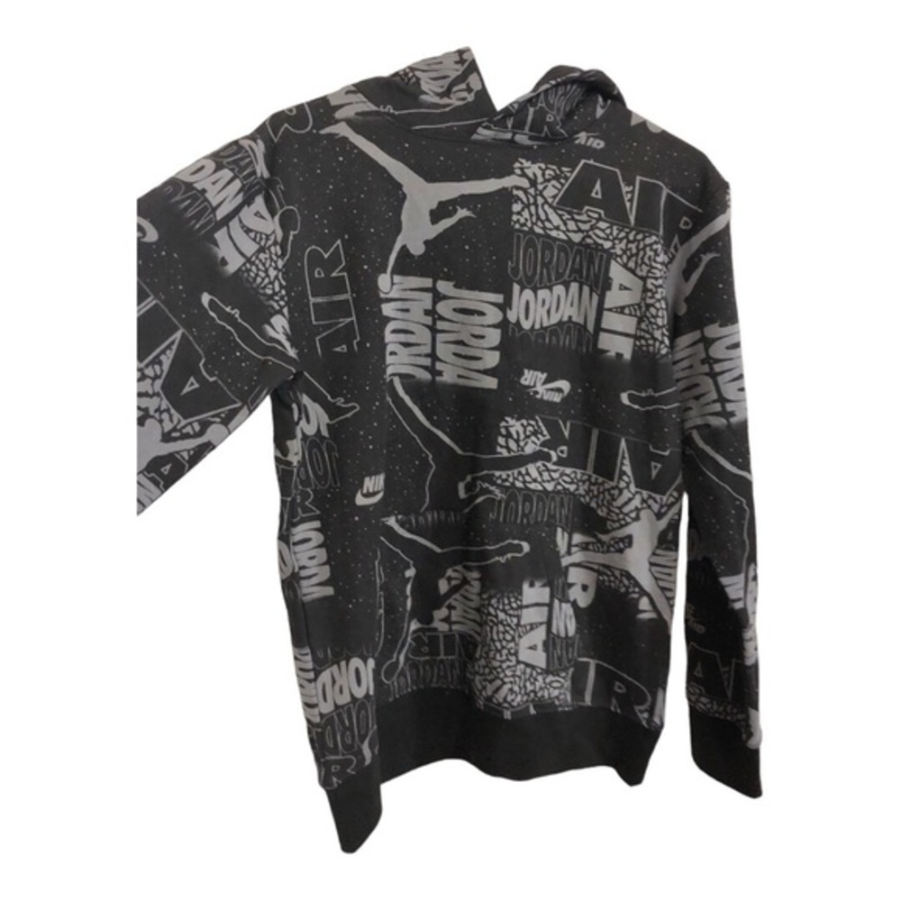 Nike gray‎ Air Jordan monogrammed black hoodie youth boy size XL (13-15yr) new